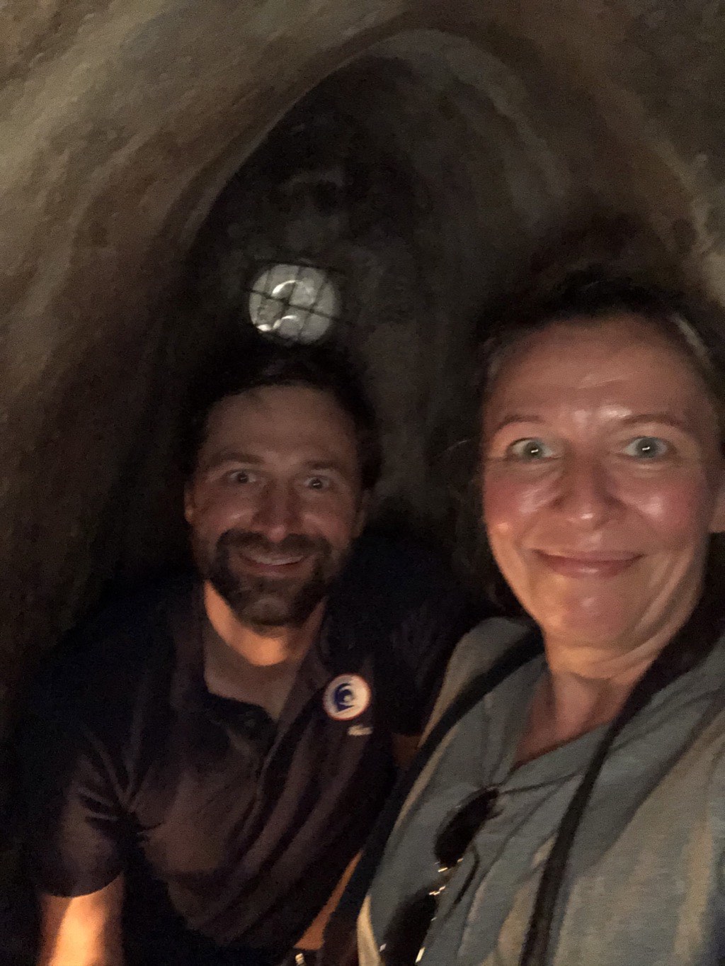 Austen & Diana in tunnel