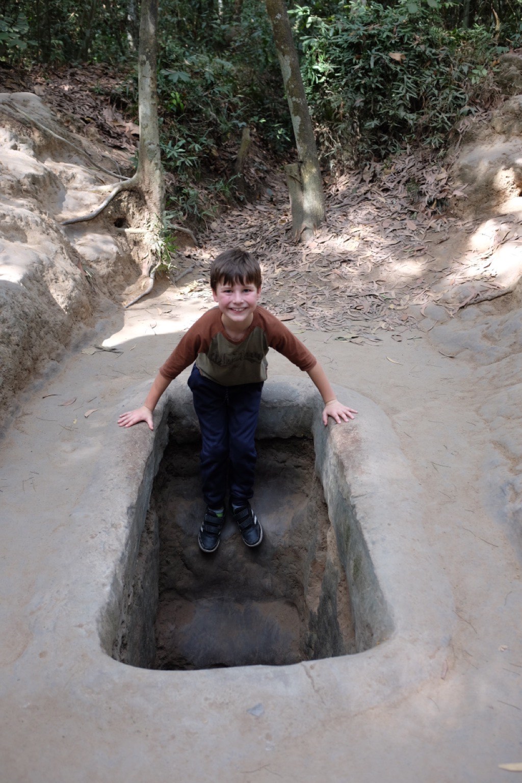 Alex in tunnel entrance