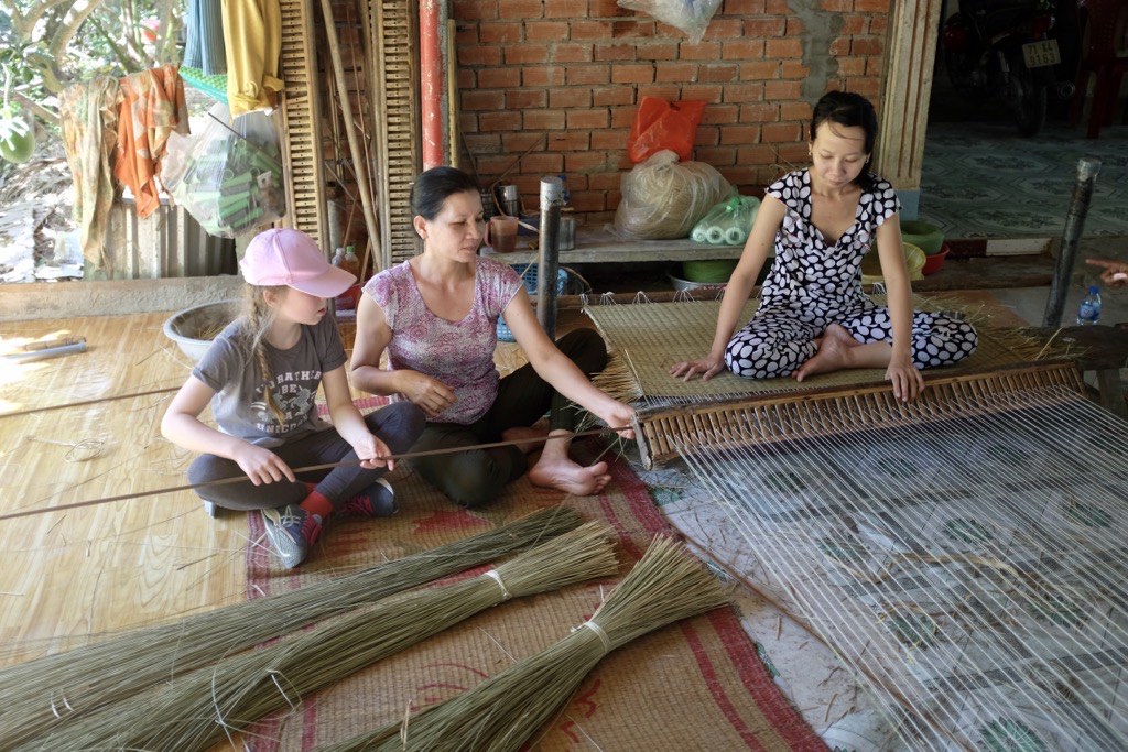 Coconut Leaf Mat Making