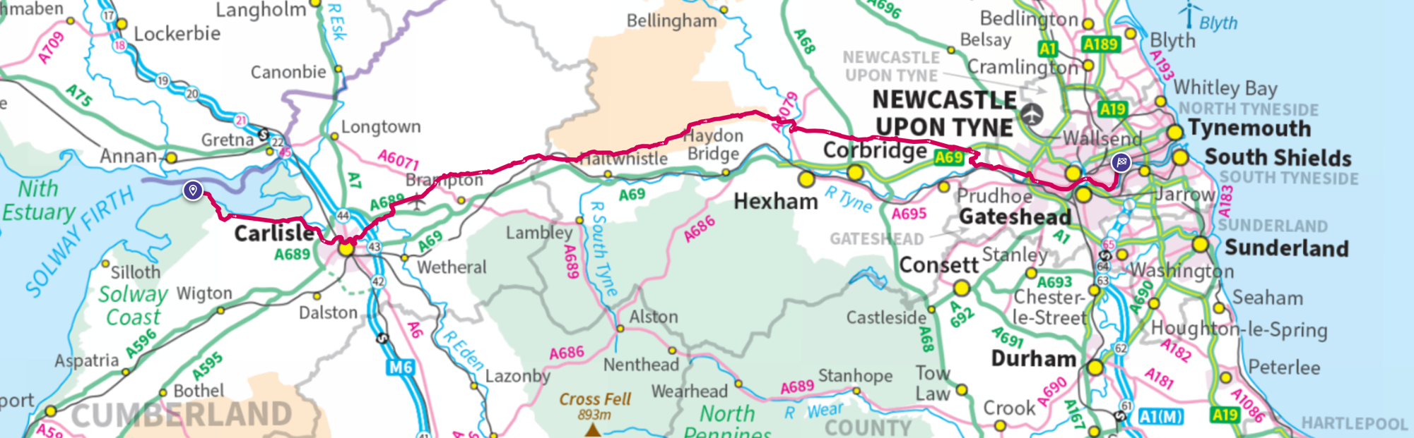 Hadrian’s Wall Map