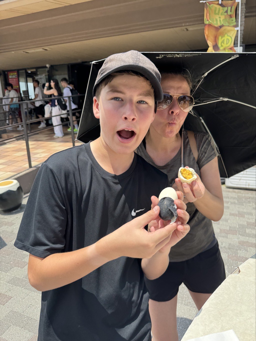 black eggs