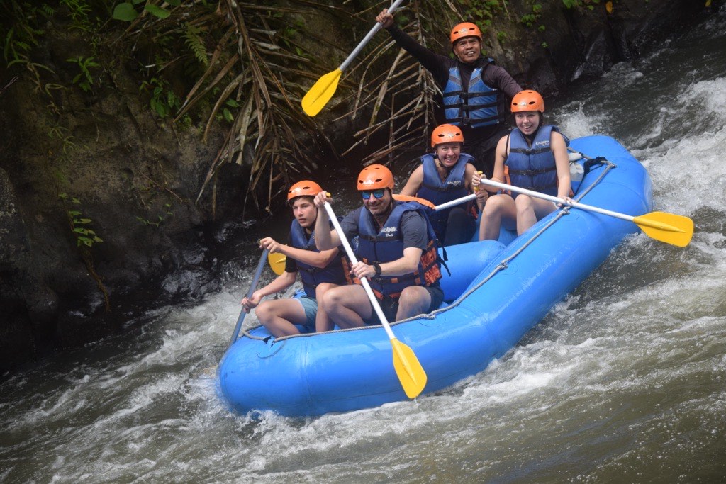 White water rafting on the Ayung River