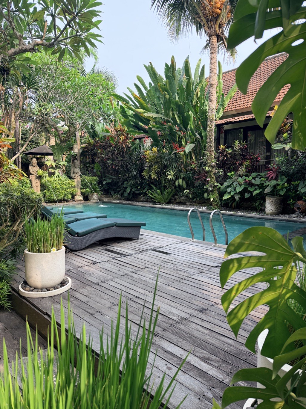 Our hotel pool in Ubud