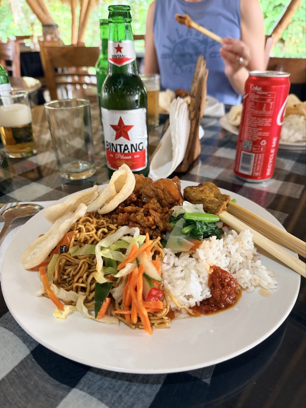 Buffet lunch after rafting