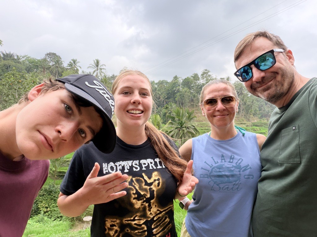 Family selfie at the rice terraces