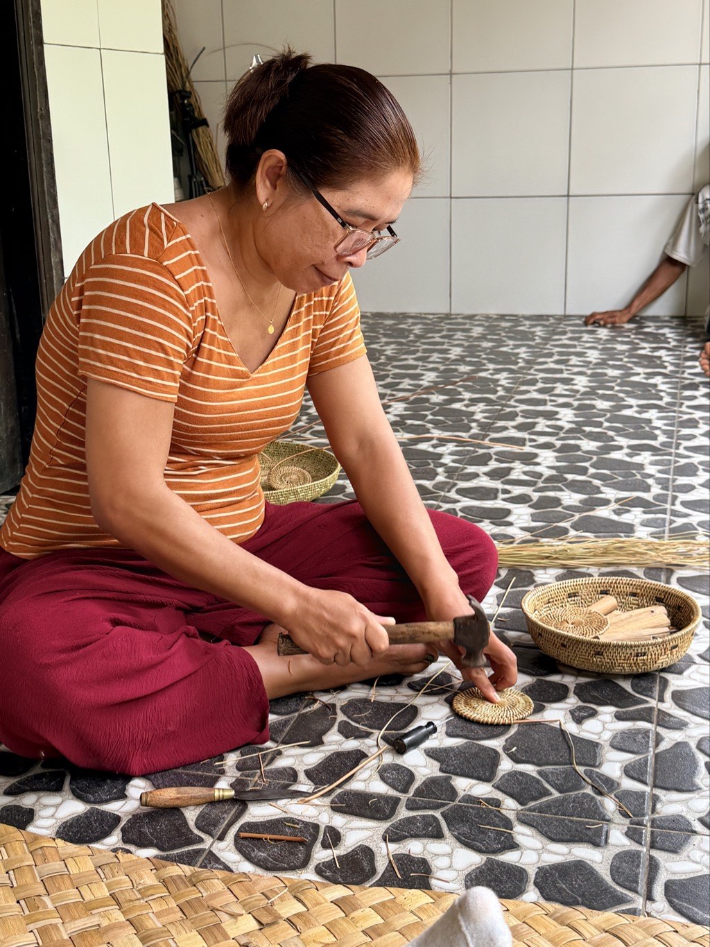 Weaving a coaster