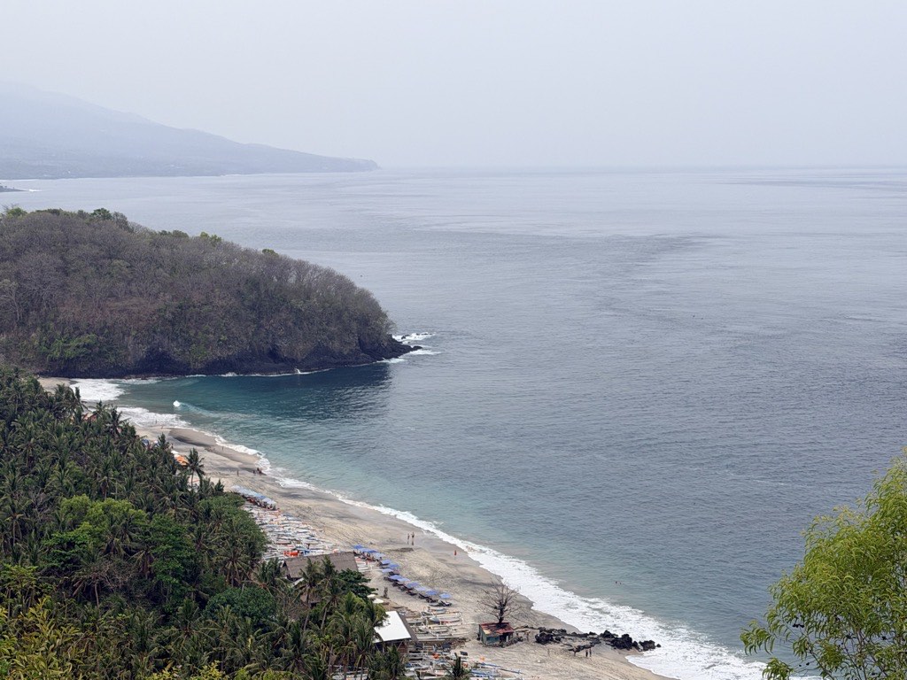 View of the coast from the hill
