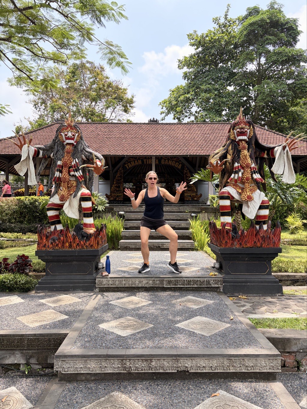 Diana at the Water Palace entrance