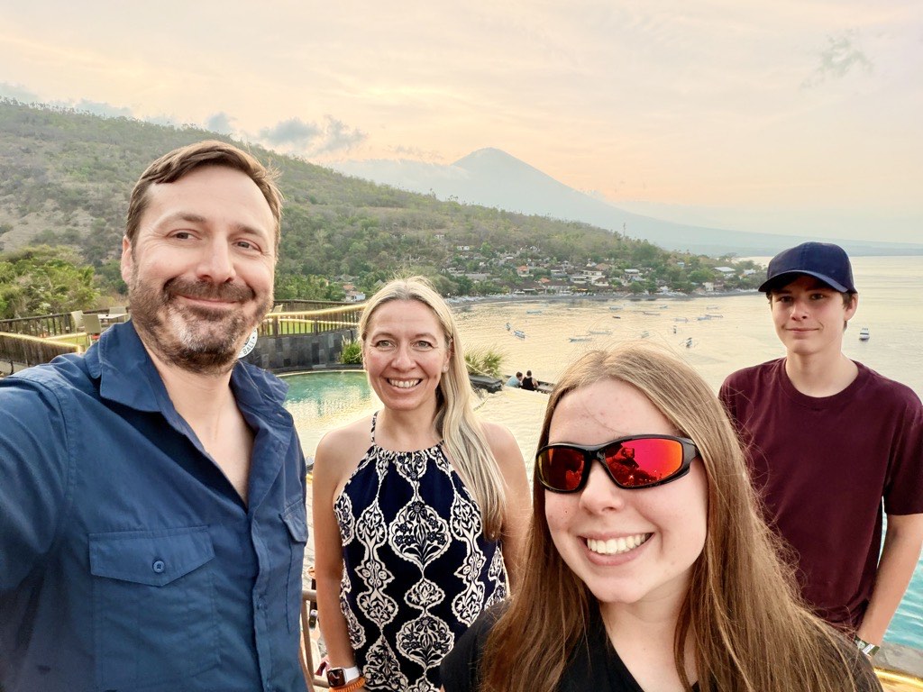 Sunset over the volcano